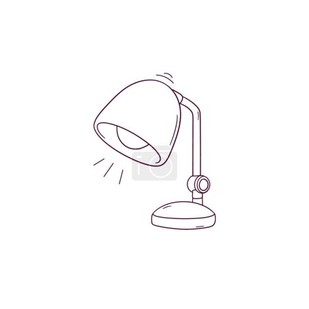 Illustration for Hand Drawn illustration of desk lamp icon. Doodle Vector Sketch Illustration - Royalty Free Image