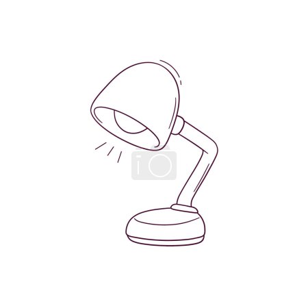 Illustration for Hand Drawn illustration of desk lamp icon. Doodle Vector Sketch Illustration - Royalty Free Image