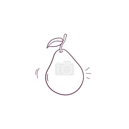 Ilustración de Ilustración dibujada a mano del icono de pera. Doodle Vector Sketch Ilustración - Imagen libre de derechos