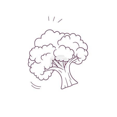 Ilustración de Ilustración dibujada a mano del icono del brócoli. Doodle Vector Sketch Ilustración - Imagen libre de derechos