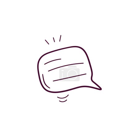 Illustration for Hand Drawn illustration of speech bubble icon. Doodle Vector Sketch Illustration - Royalty Free Image