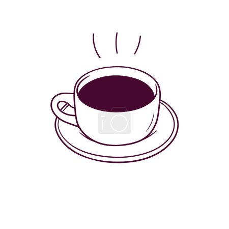 Illustration for Hand Drawn illustration of coffe cup icon. Doodle Vector Sketch Illustration - Royalty Free Image