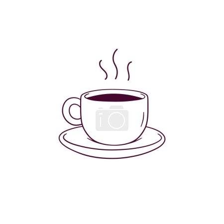 Illustration for Hand Drawn illustration of coffe cup icon. Doodle Vector Sketch Illustration - Royalty Free Image
