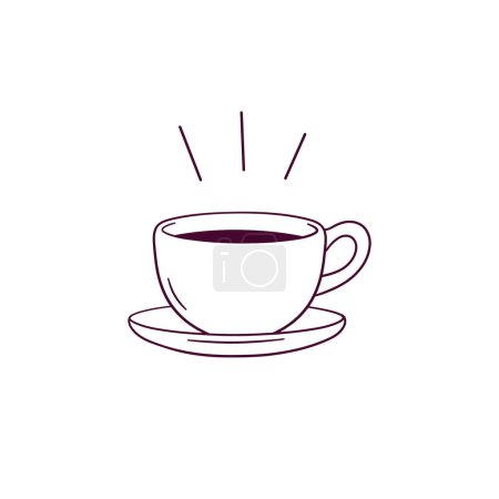 Ilustración de Ilustración dibujada a mano del icono de la taza de café. Doodle Vector Sketch Ilustración - Imagen libre de derechos