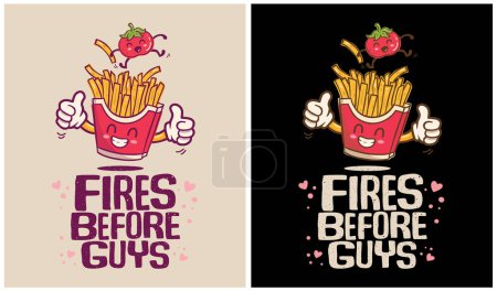 Illustration for Fires Before Guys - Valentine's Day - Royalty Free Image