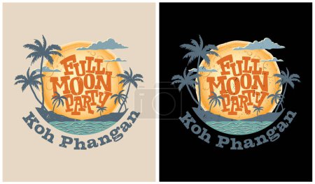 Téléchargez les illustrations : Fête de la Pleine Lune Koh Phangan - Haad Rin, Thaïlande - en licence libre de droit