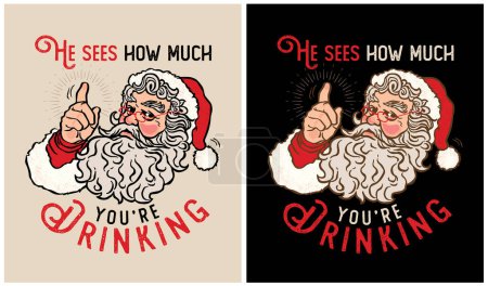 Photo for He sees how much you're drinking - Santa Claus - Royalty Free Image