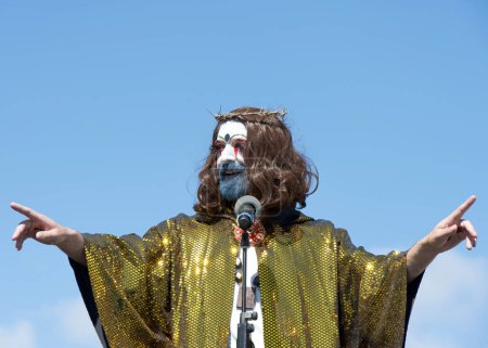 Photo for San Francisco, CA - March 31, 2024: Unidentified Participants at the 45th Annual Easter in the Park, hosted by the Sisters of Perpetual Indulgence. - Royalty Free Image