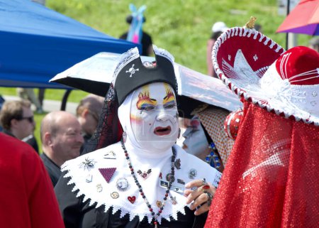 Photo for San Francisco, CA - March 31, 2024: Unidentified Participants at the 45th Annual Easter in the Park, hosted by the Sisters of Perpetual Indulgence. - Royalty Free Image