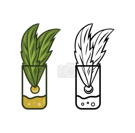 Ilustración de Diseño de aceite de cannabis Ilustración vector eps formato, adecuado para sus necesidades de diseño, logotipo, ilustración, animación, etc.. - Imagen libre de derechos