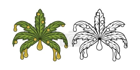 Ilustración de Diseño de aceite de cannabis Ilustración vector eps formato, adecuado para sus necesidades de diseño, logotipo, ilustración, animación, etc.. - Imagen libre de derechos