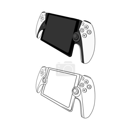 Playstation 5 Portal Game Console Design Illustration vector eps format , suitable for your design needs, logo, illustration, animation, etc.