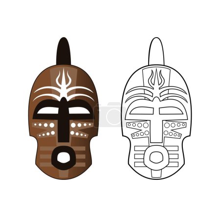 Kongolesische Mask Design Illustration Vektor eps-Format, passend für Ihre Designbedürfnisse, Logo, Illustration, Animation, etc.