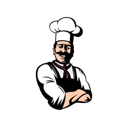Chef Character Design Illustration vector eps format , suitable for your design needs, logo, illustration, animation, etc.