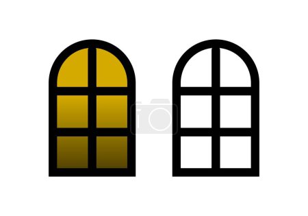 Illustration for Glass Window Design Illustration vector eps format , suitable for your design needs, logo, illustration, animation, etc. - Royalty Free Image