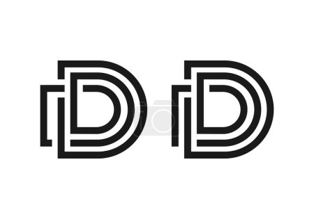 Buchstabe DD Logo Design Illustration Vektor eps Format, passend für Ihre Designbedürfnisse, Logo, Illustration, Animation, etc.