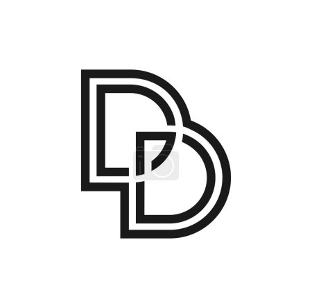 Carta DD Logo Design Ilustración vector eps formato, adecuado para sus necesidades de diseño, logotipo, ilustración, animación, etc..