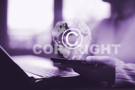 Patente und Recht zum Schutz geistigen Eigentums Geistiges Eigentum Symbol des Urheberrechts Symbol. 