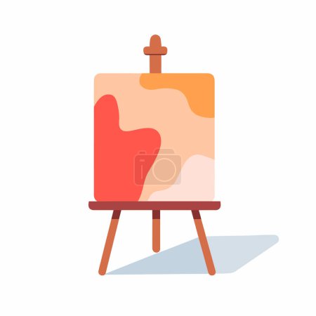 Illustration for An easel with a painting on it - Royalty Free Image