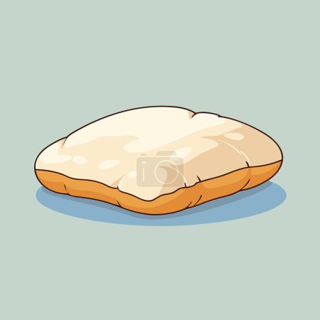 Ilustración de Una barra de pan sobre un fondo azul - Imagen libre de derechos