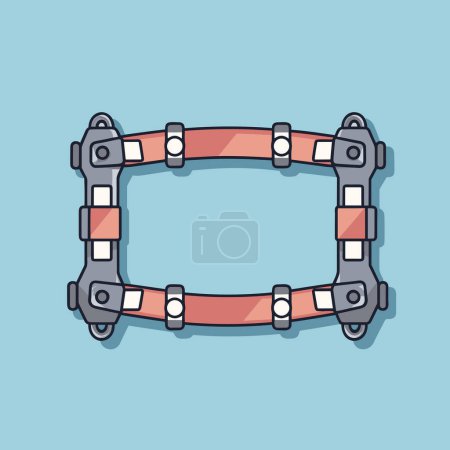 Illustration for A flat design of a chain link - Royalty Free Image