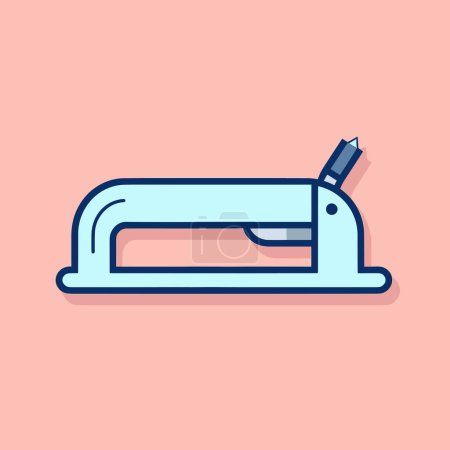 Ilustración de Una máquina de coser con una aguja encima - Imagen libre de derechos