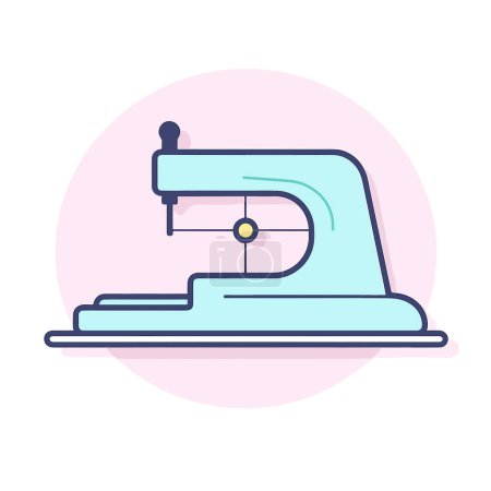 Ilustración de Una máquina de coser sentada encima de una mesa - Imagen libre de derechos