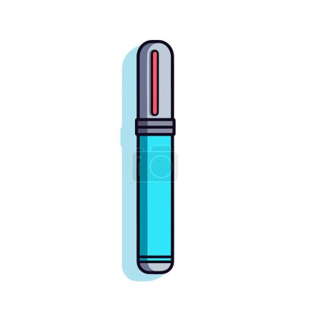 Illustration for A blue lighter with a red light on top of it - Royalty Free Image
