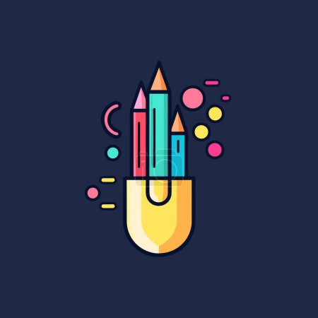 Illustration for A pencil in the shape of a pencil - Royalty Free Image