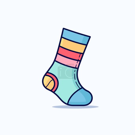 Ilustración de Un par de calcetines con calcetines de colores - Imagen libre de derechos