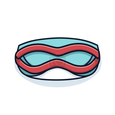 Illustration for A red and blue headband on a white background - Royalty Free Image