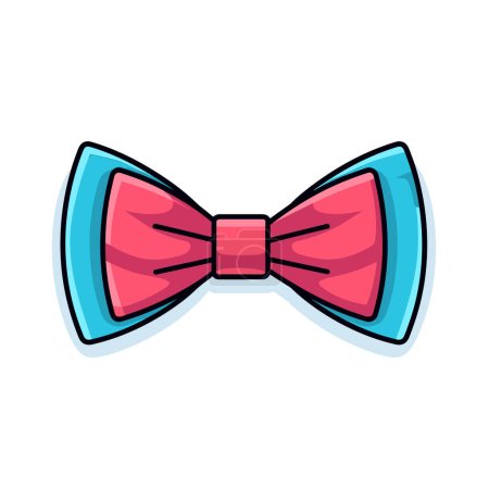 Illustration for A red bow tie on a white background - Royalty Free Image
