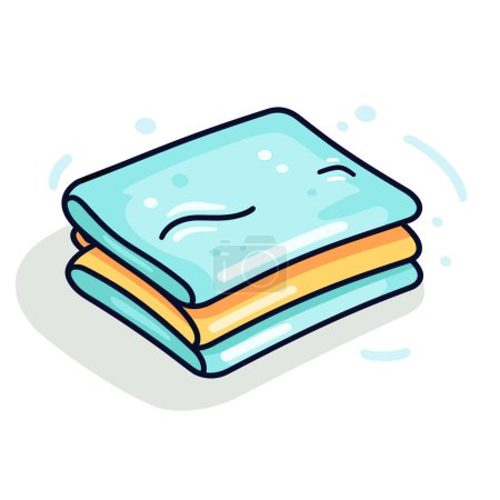 Illustration for A stack of towels sitting on top of each other - Royalty Free Image