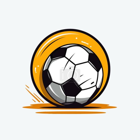 Illustration for A soccer ball on a white background - Royalty Free Image
