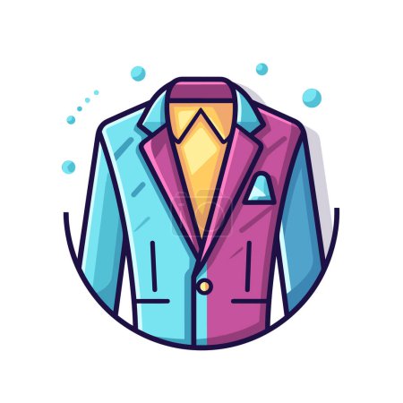 Illustration for A colorful jacket with a yellow shirt underneath it - Royalty Free Image