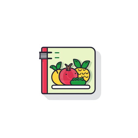 Illustration for A toothbrush and some fruit on a plate - Royalty Free Image