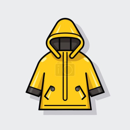Illustration for A colorful jacket with a hood on it - Royalty Free Image