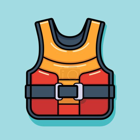 Illustration for A life jacket with a belt on it - Royalty Free Image