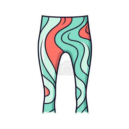 Ilustración de Un colorido leggings con un patrón ondulado - Imagen libre de derechos