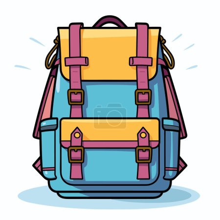 Illustration for A backpack with two straps on it - Royalty Free Image
