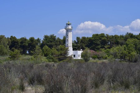 Photo for Greece,  Halkidiki, Possidi lighthouse in Kassandra Peninsula - Royalty Free Image