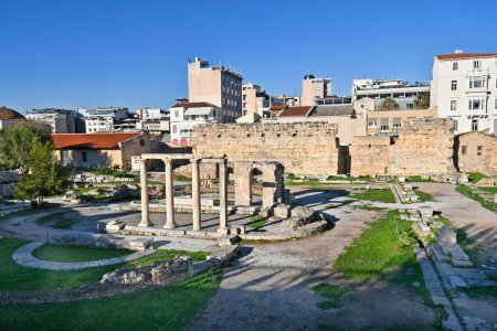 Grecia, ruinas del antiguo edificio cristiano Quatrefoil - Basílica de Megale Panagia en Atenas