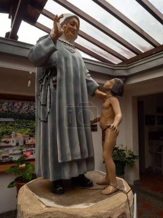 Photo for Jerico, Antioquia  Colombia - April 5 2022: Color Statue of Saint Laura Montoya Upegui in her House in Jerico - Royalty Free Image