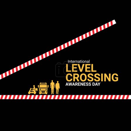 International Level Crossing Awareness Day creative unique concept idea for social media advertising banner design graphics poster, flyer, and awareness