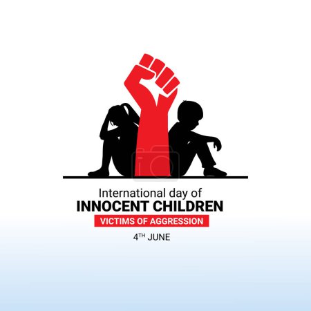 Día Internacional de los Niños Inocentes Víctimas de la Agresión Creative Template for background, banner, card, poster. Día Mundial contra el Trabajo Infantil