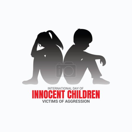 International Day of Innocent Children Victims of Aggression creative Template for background, banner, card, poster. World Day Against Child Labor concept