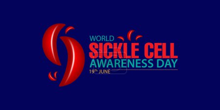 World Sickle Cell Day. background, banner, card, poster, template., The vector graphic of World Sickle Cell Awareness Day is good for celebrating World Sickle Cell Awareness Day. Each year on June 19