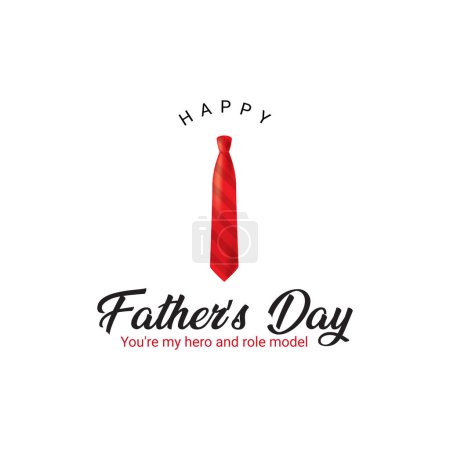 Father's Day creative typography logo lettering symbol of love care with Dad and children, Pure relation with father concept for corporate tie bow heart, We love you dad, You are my hero, Editable