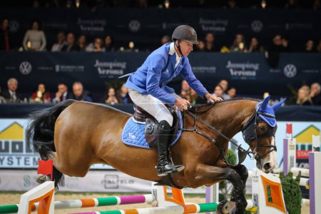 Photo for Jur Vrieling (horse: Fiumicino van de Kalevallei)  during  International Horse Riding 2022 Longines FEI Jumping World Cup at the 124th edition of Fieracavalli in Verona, Italy, November 06, 2022 - Credit: Andrea R - Royalty Free Image