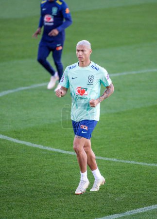 Photo for Richarlison of Brazil during Brazil National football team traning, before the finale stage of the World Cup 2022 in Qatar, at Juventus Training Center, 16 November 2022, Turin, Italy. Photo Nderim Kaceli - Credit: Nderim Kaceli/LiveMedi - Royalty Free Image